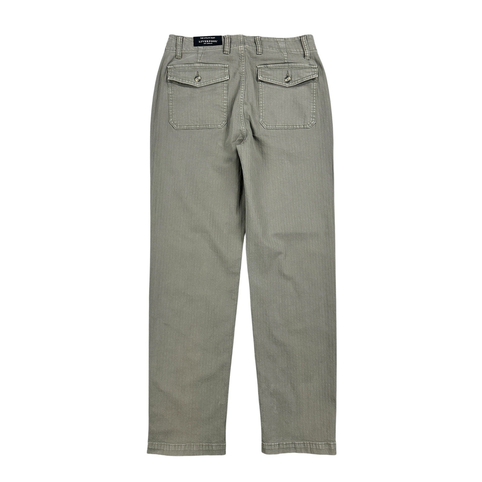 Liverpool Los Angeles The Utility Pant in Pewter Green — Size 31x32
