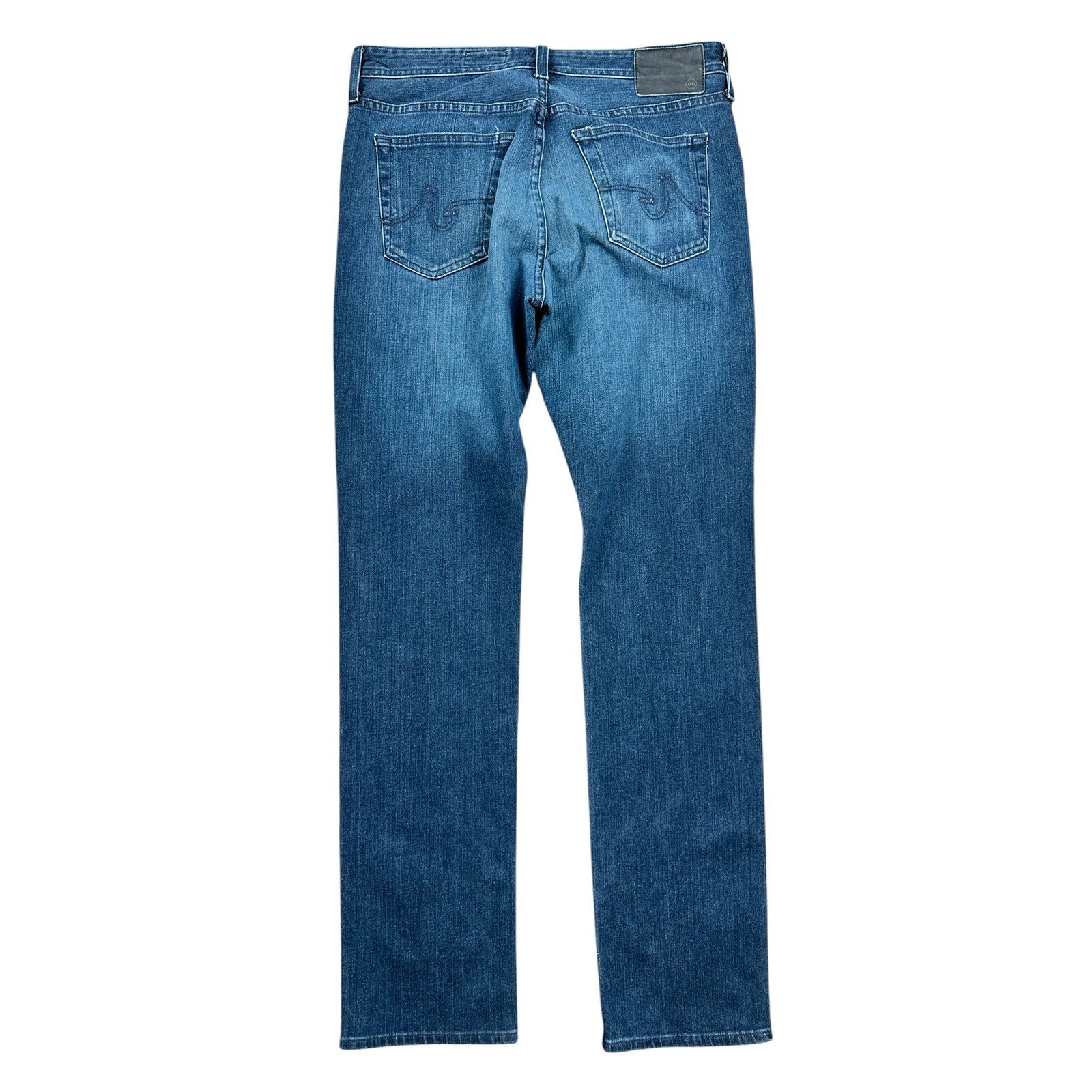 AG Adriano Goldschmied Everett Slim Straight Denim 360 Jean in Blue — Size 32x34 // Preowned