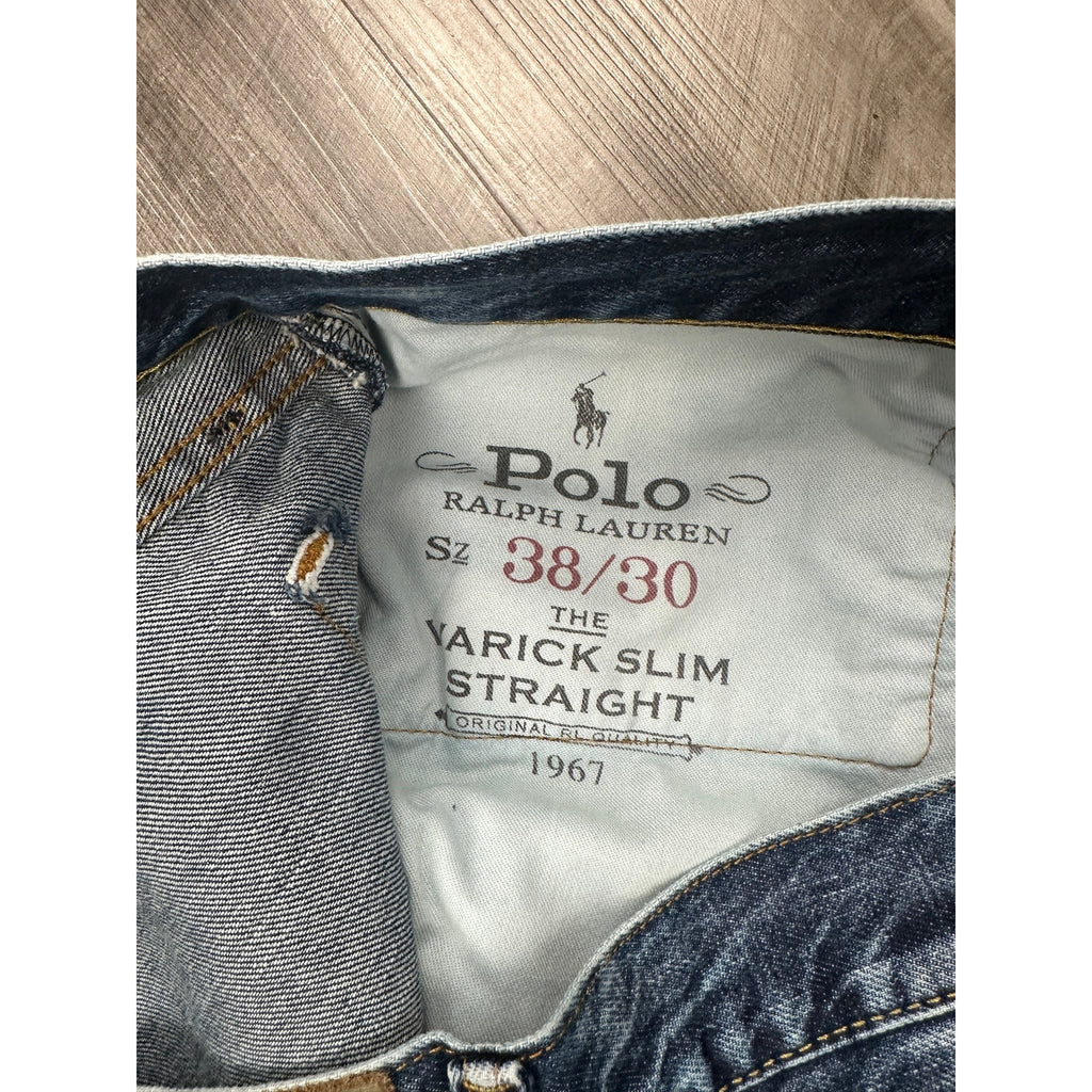 Polo Ralph Lauren The Varick Slim Straight Jeans in Blue — Size 38x30 // Preowned