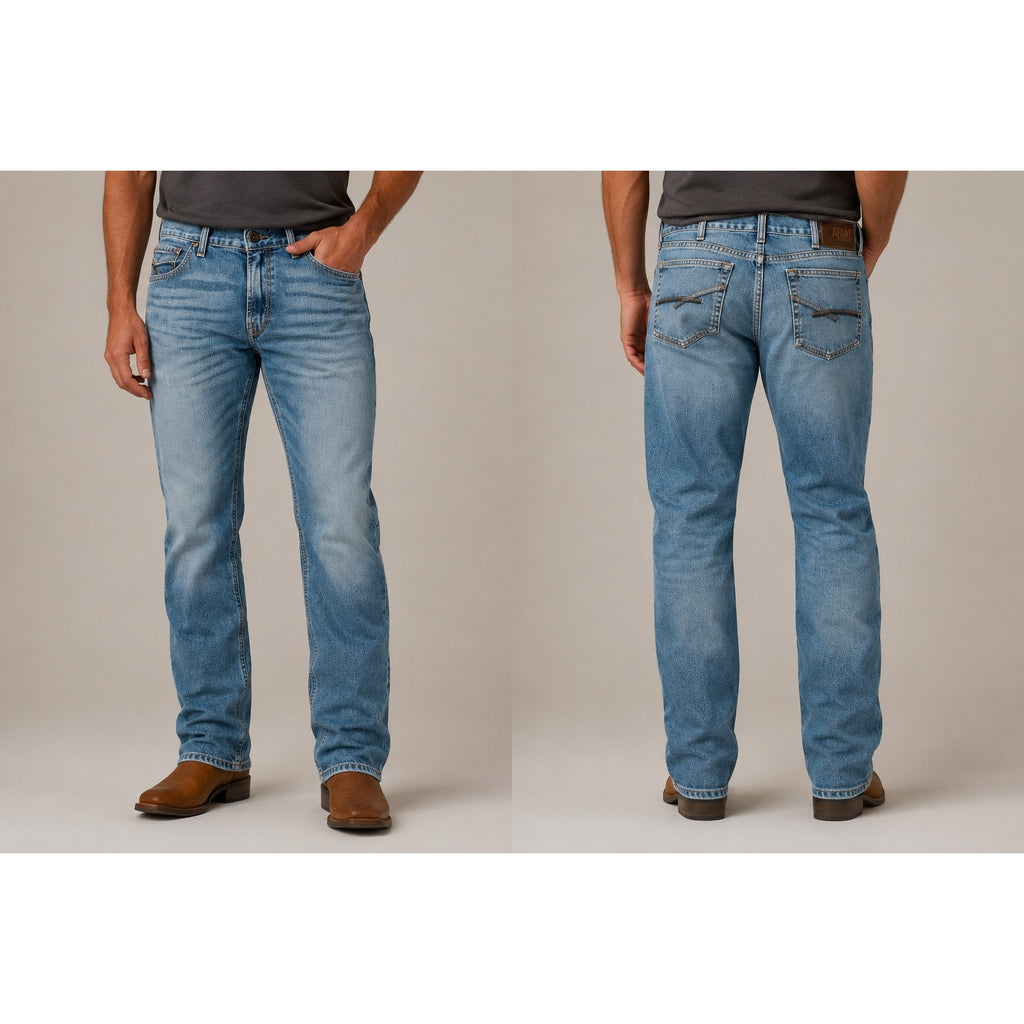 Ariat Abel M4 Relaxed Straight Leg Jean in Orleans Blue — Size 36x38 // Preowned
