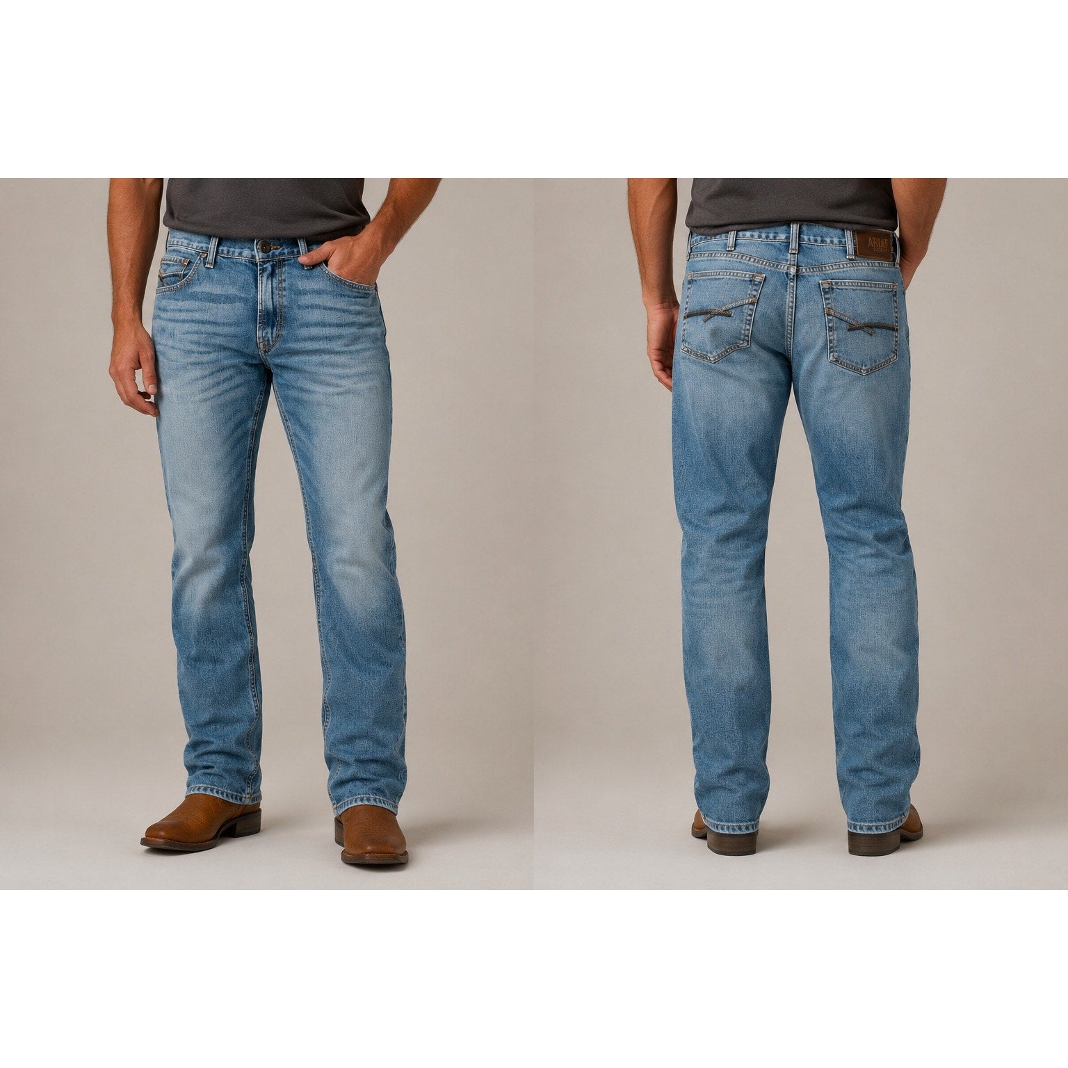 Ariat Abel M4 Relaxed Straight Leg Jean in Orleans Blue — Size 36x38 // Preowned