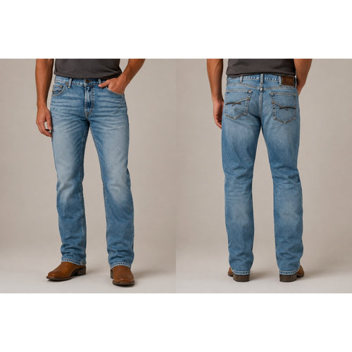 Ariat Abel M4 Relaxed Straight Leg Jean in Orleans Blue — Size 36x38 // Preowned