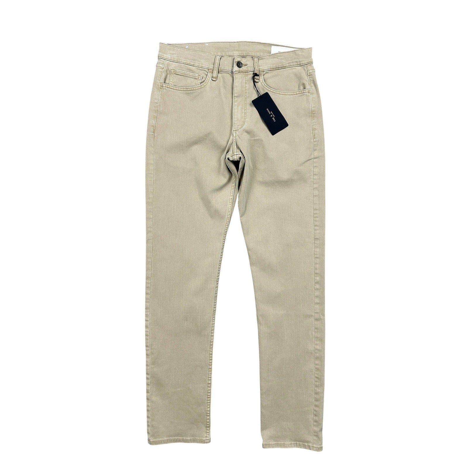 Rag & Bone RB 2 Slim Fit Jeans in Beige — Size 32x32