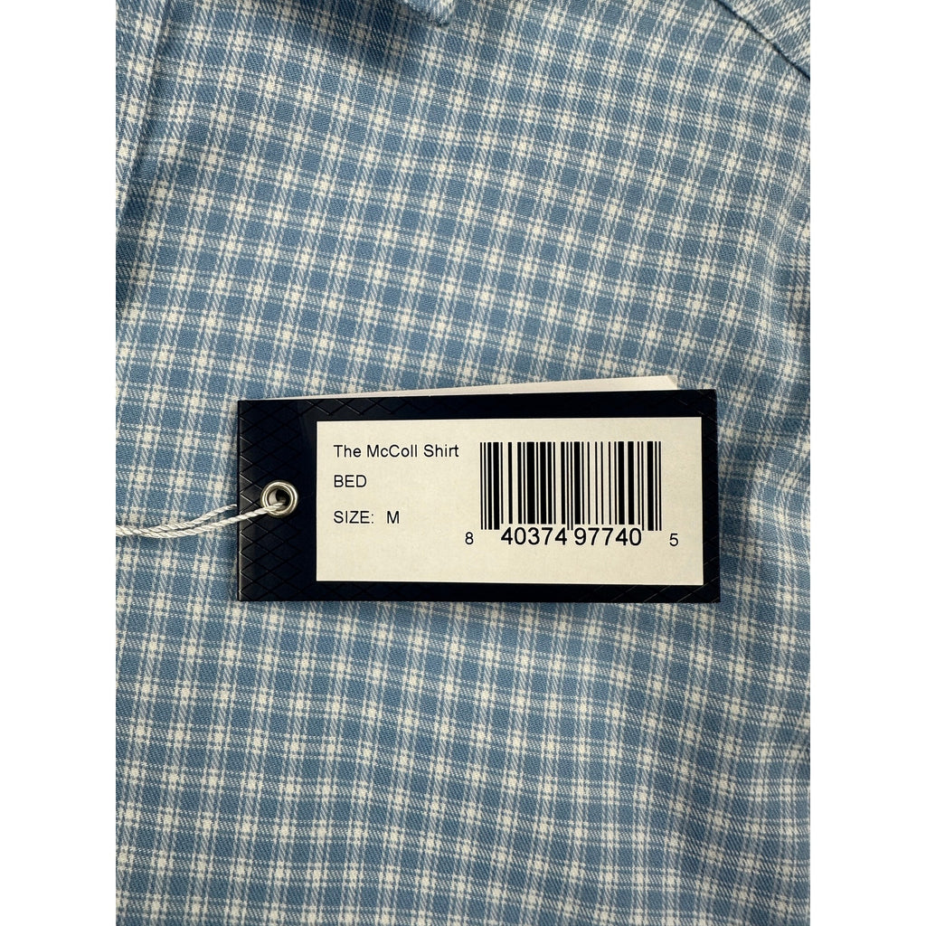Holderness & Bourne The McColl Signature Fit Plaid Long Sleeve Shirt in Bedford Blue — Size Medium