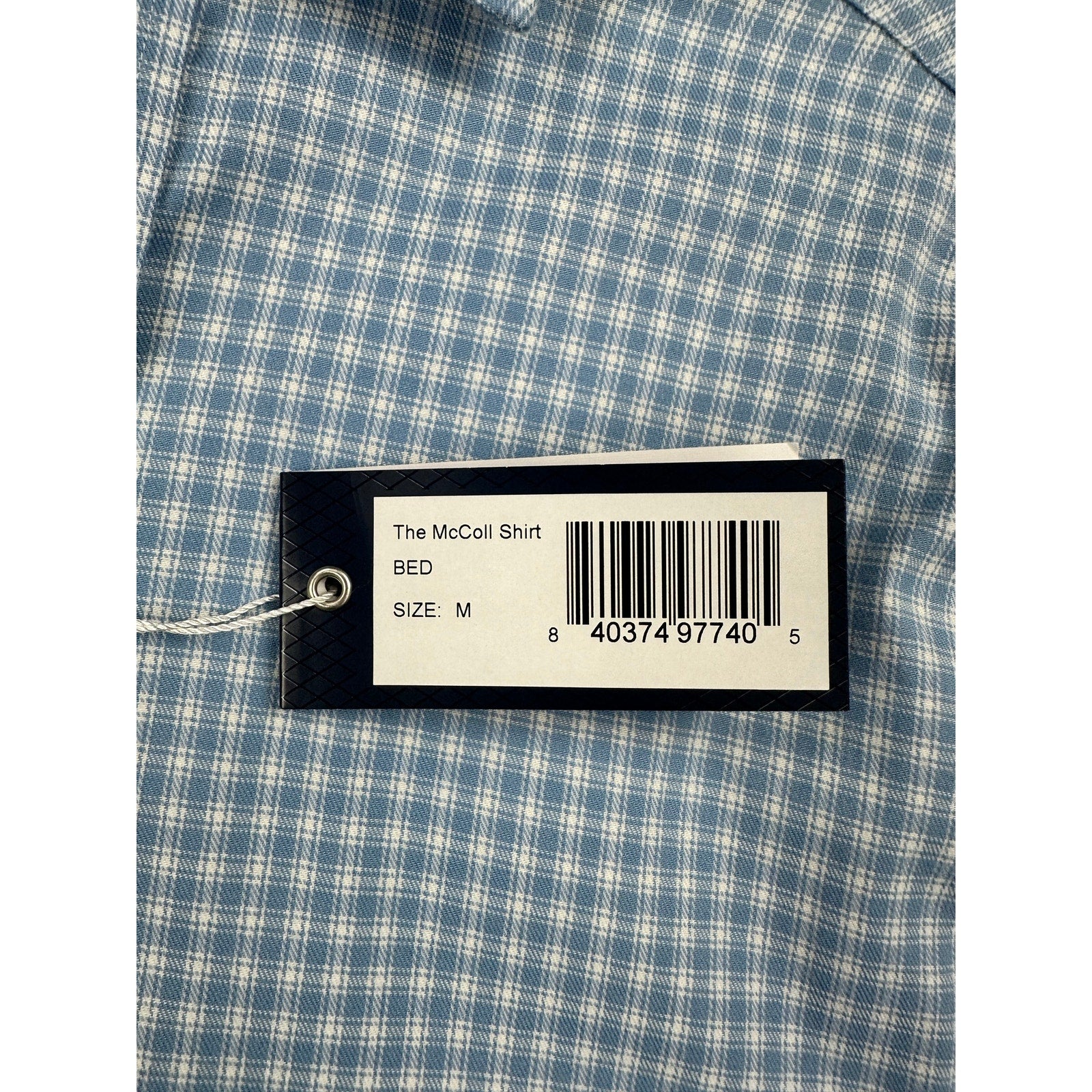 Holderness & Bourne The McColl Signature Fit Plaid Long Sleeve Shirt in Bedford Blue — Size Medium