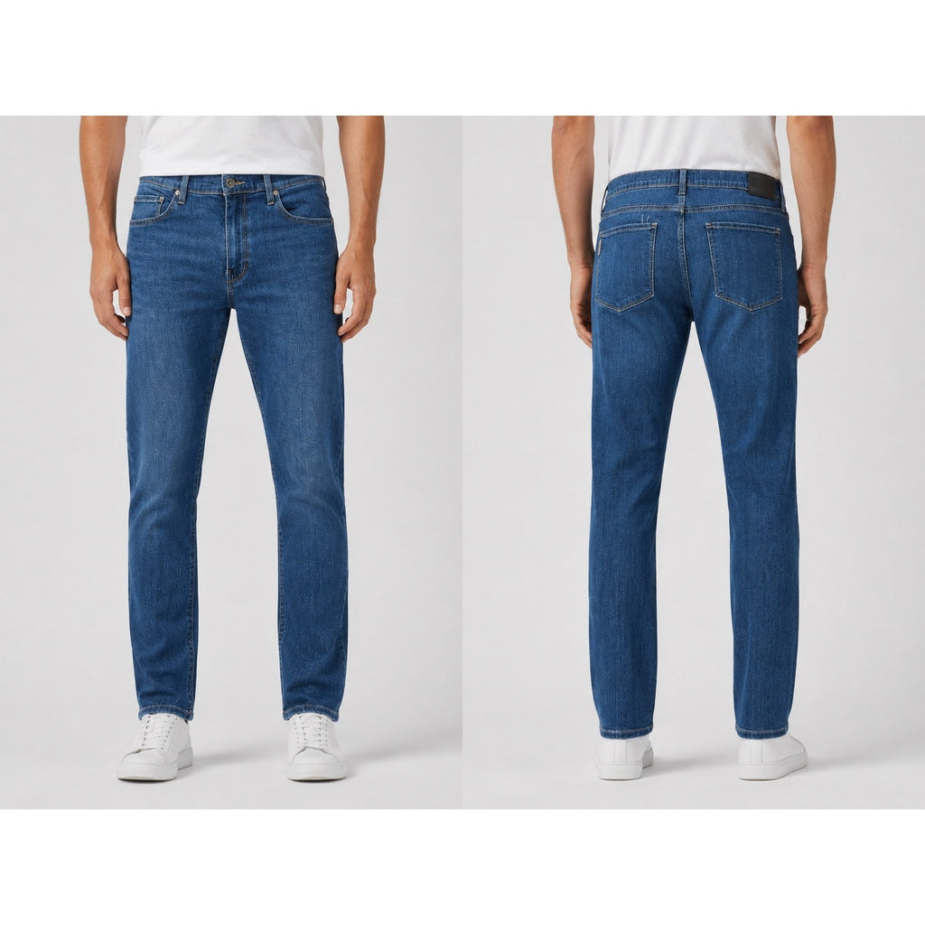 Paige Federal Slim Straight Transcend Denim Jeans in Cellar Blue — Size 36 // Preowned