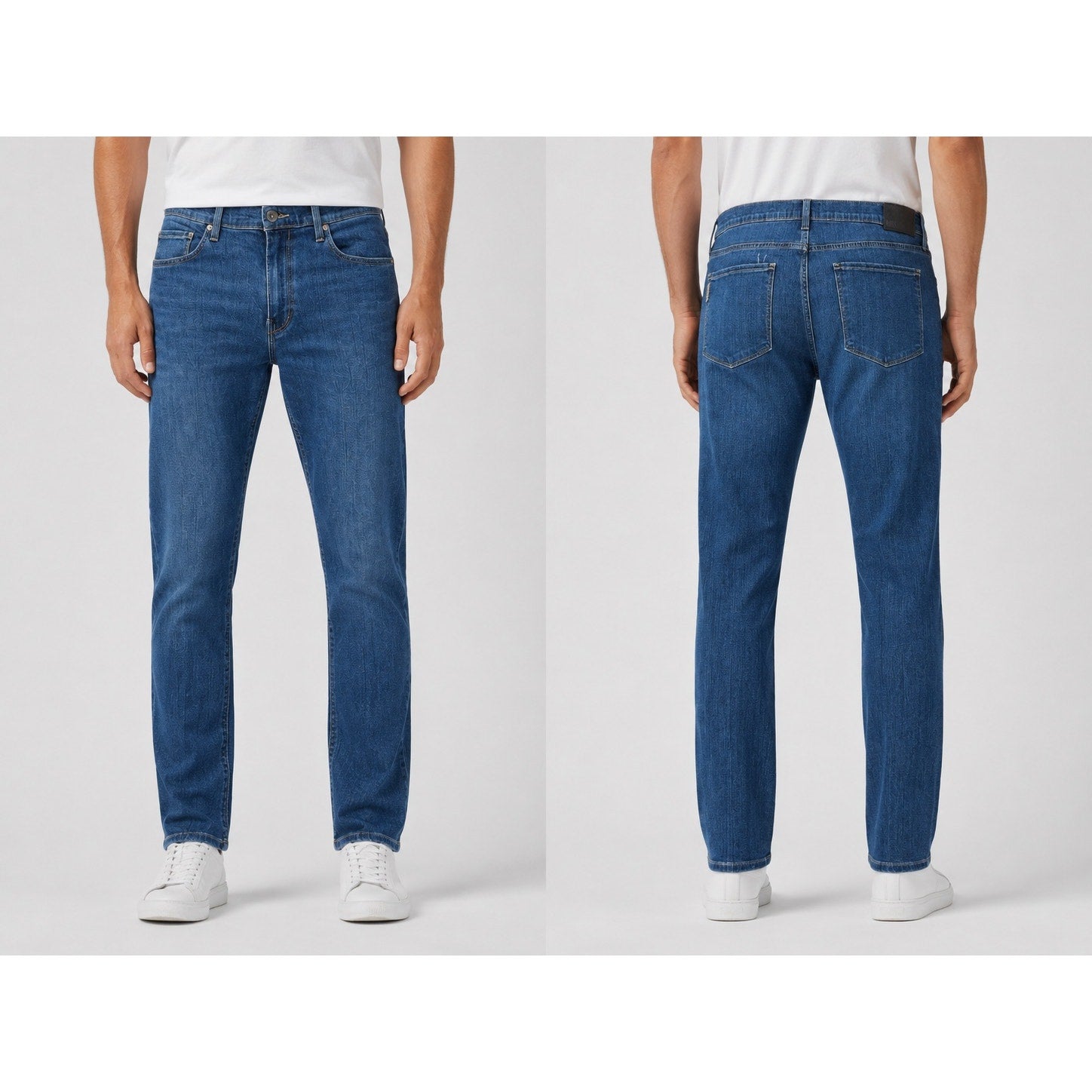 Paige Federal Slim Straight Transcend Denim Jeans in Cellar Blue — Size 36 // Preowned