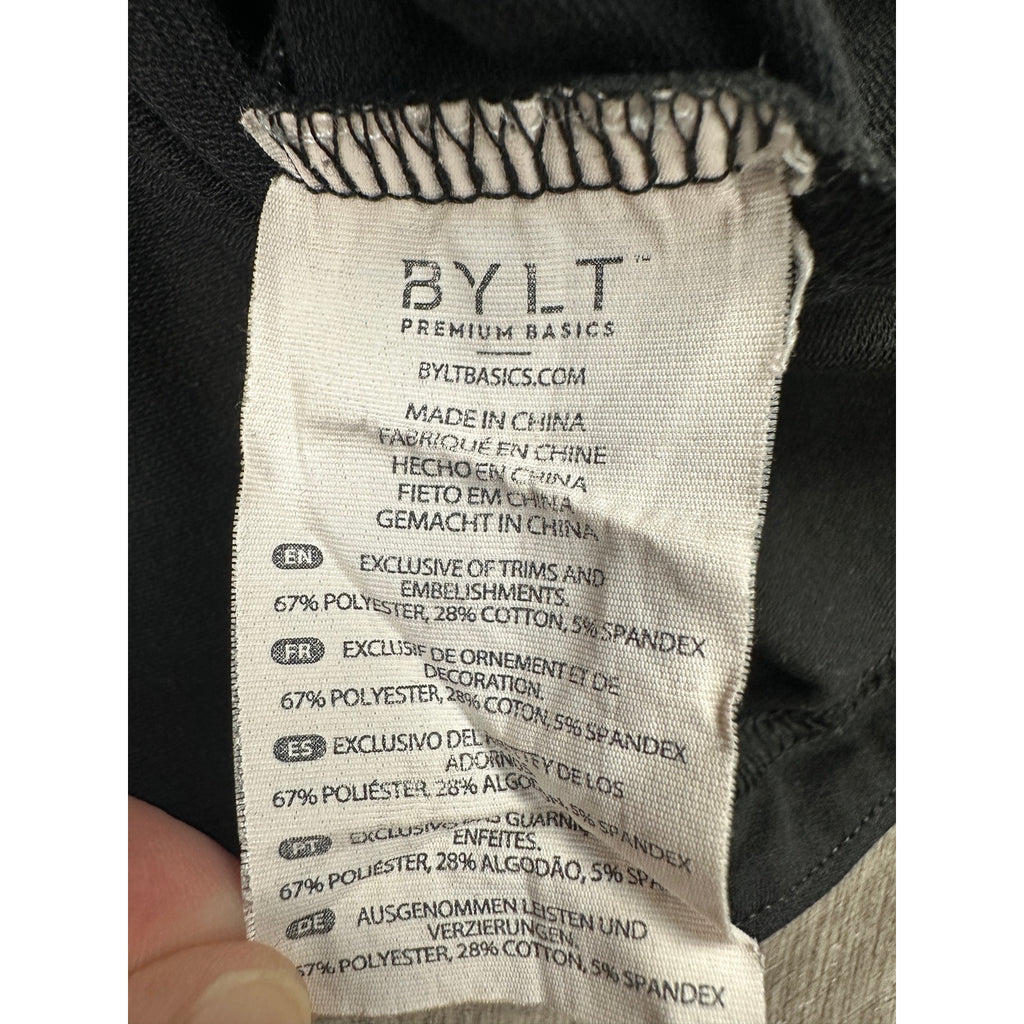 BYLT Signature Drop Cut Performance Hoodie in Black — Size Large // Preowned