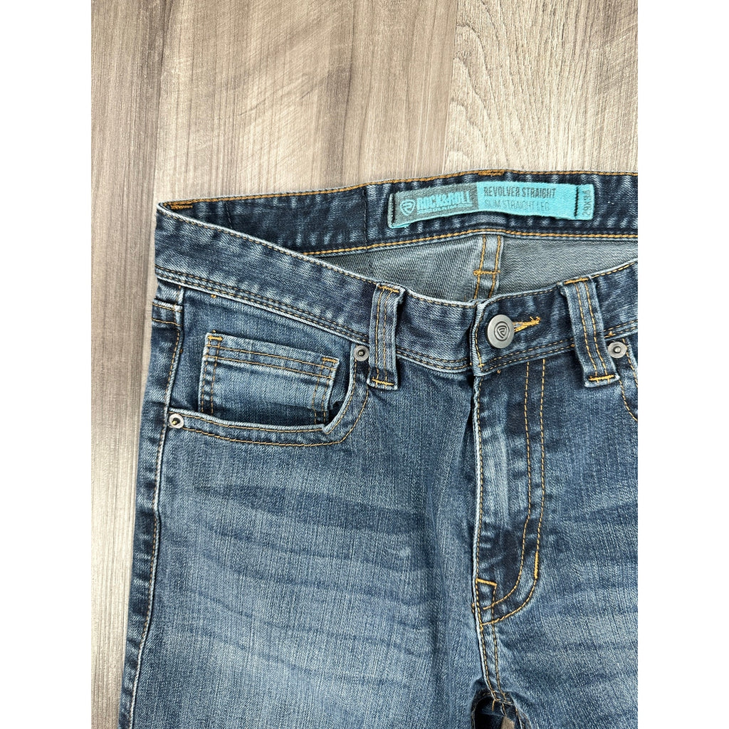 Rock & Roll Denim Revolver Slim Straight Reflex Jeans — Size 29x36 // Preowned