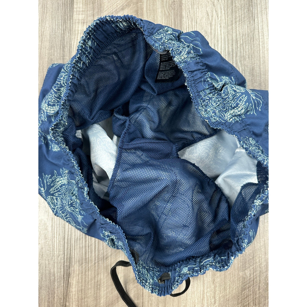 Muchachomalo Deep Sea Swim Trunks in Navy and Cream — Size XL // Preowned