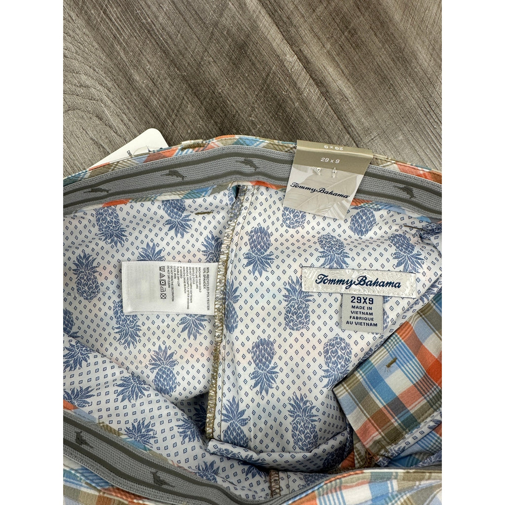 Tommy Bahama Chip Shot Caddie Plaid Golf Shorts in Continental — Size 29