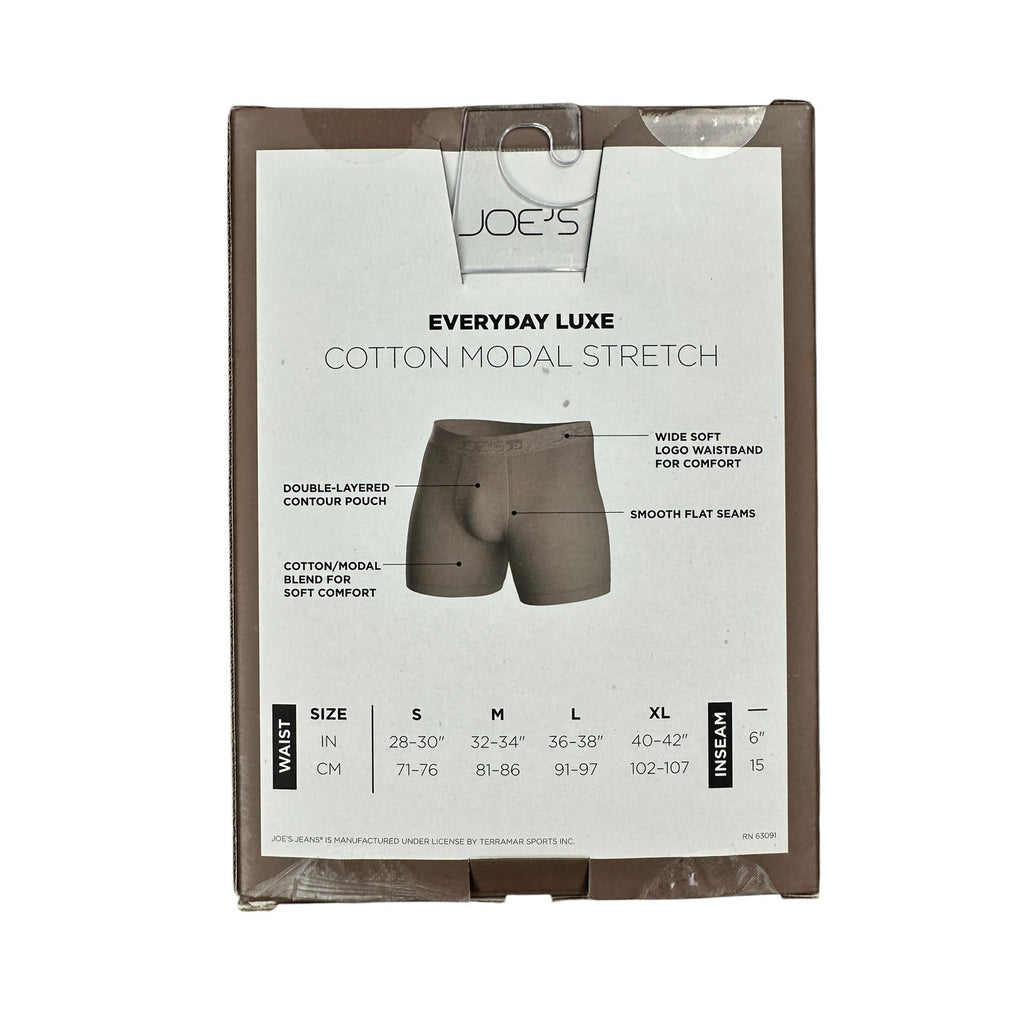 Joe's Jeans Everyday Luxe Cotton Modal Stretch Boxer Briefs 4-Pack in Blue — Size Large