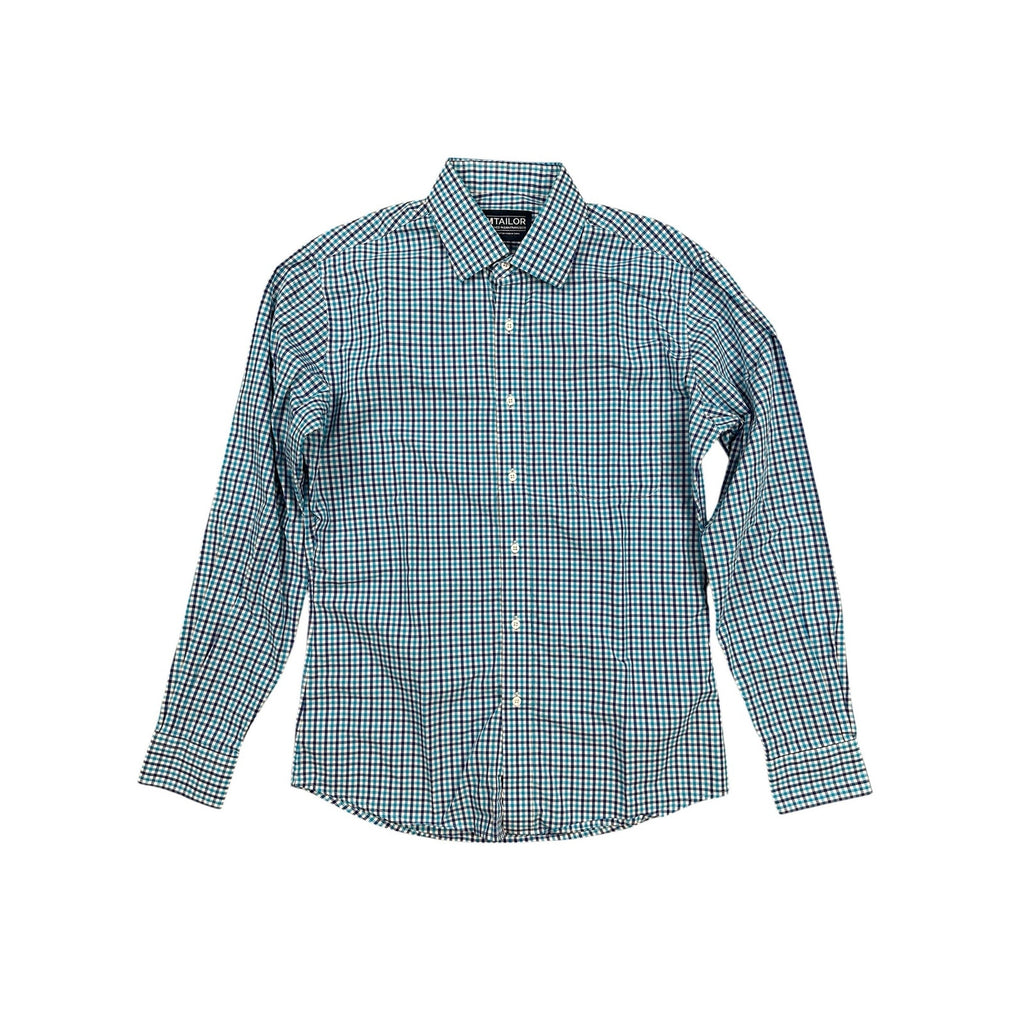 M Tailor Checkered Long Sleeve Button Down - Medium