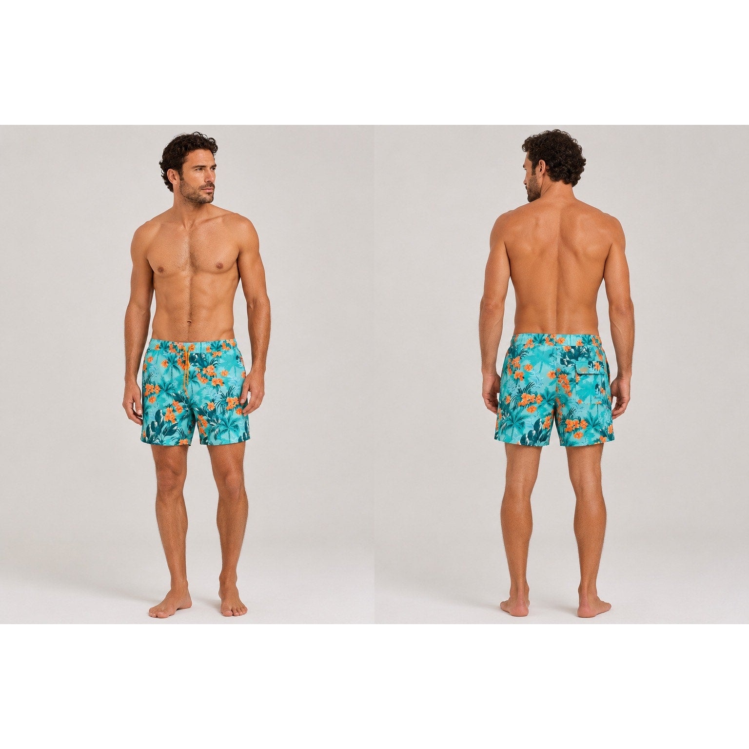Robert Graham Floral Tropical Forest Swim Trunks — Size 2XL