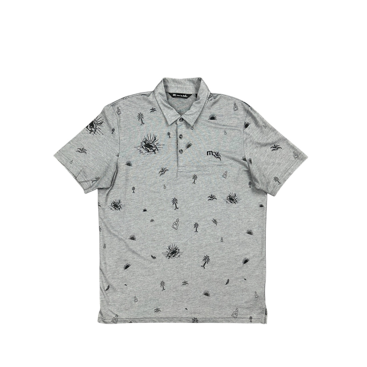 Travis Mathew Ice Breaker Skeleton Vacation Golf Polo — Size Large // Preowned