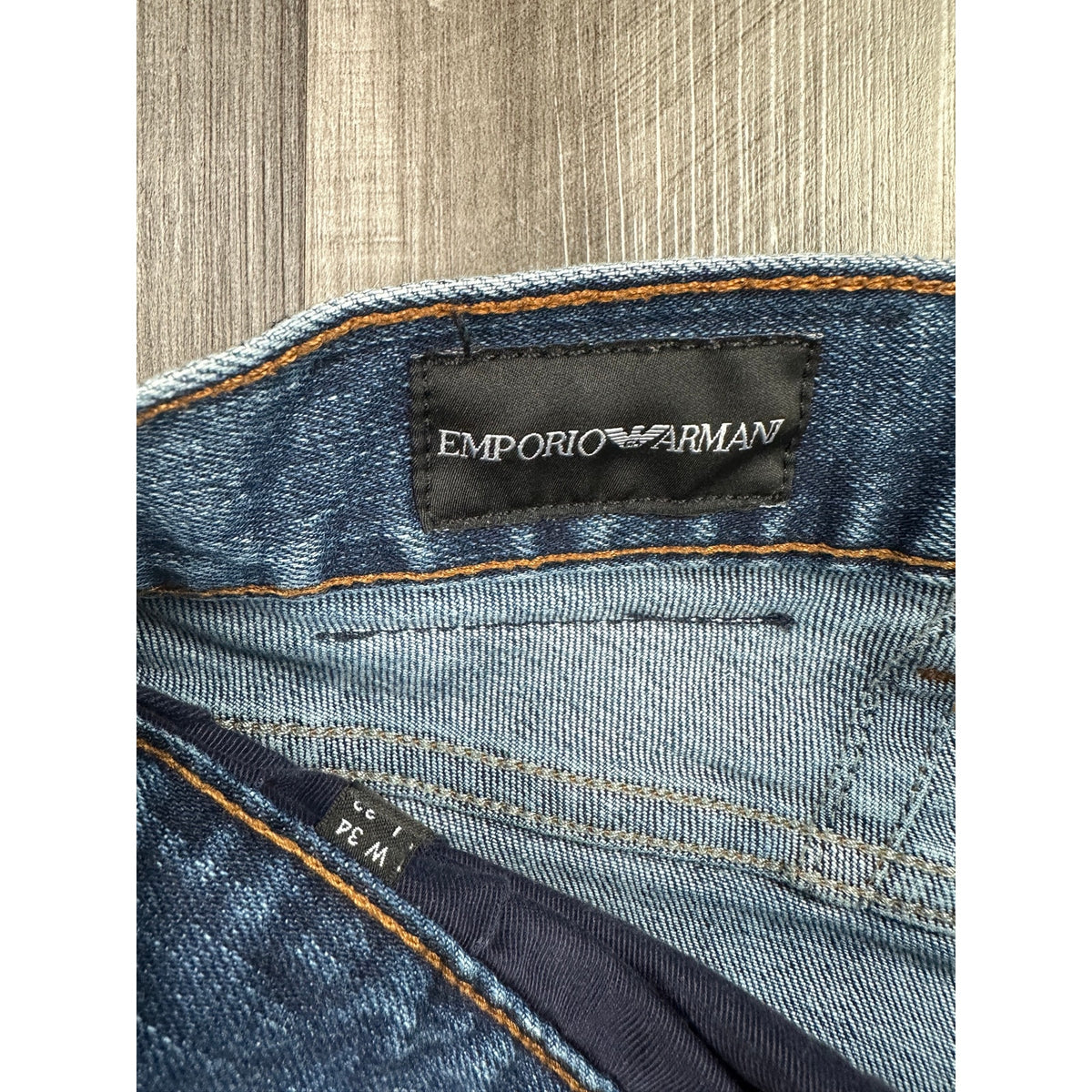 Emporio Armani J31 Regular Straight Leg Jeans — Size 34x32 // Preowned