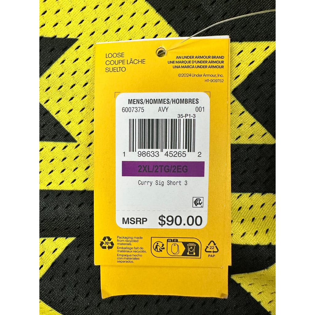 Under Armour Curry Signature 7" Mesh Basketball Shorts — Size 2XL