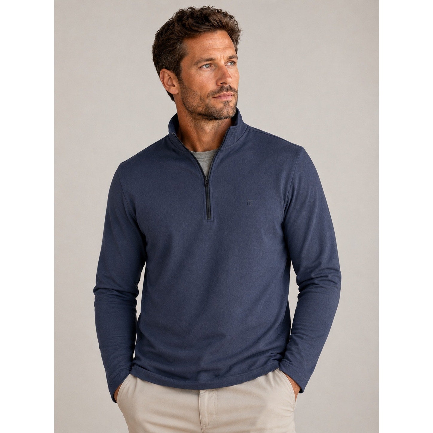 Tommy John Go Anywhere Quarter Zip Pullover in Navy — Size XL
