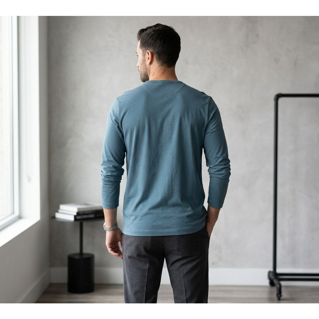 Theory Luxe Cotton Jersey Precise Long Sleeve Tee - Medium