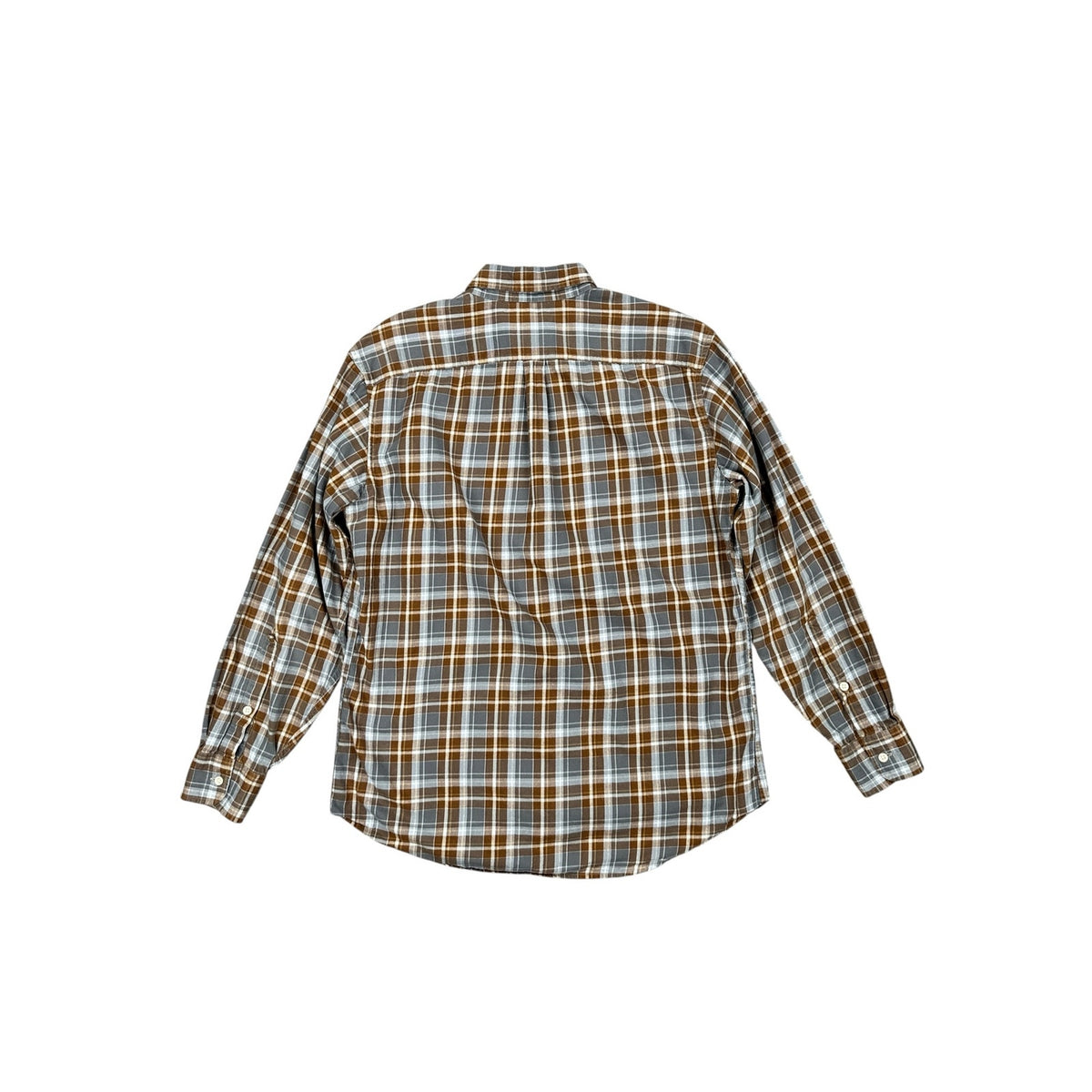 Bills Khakis Double Brushed Plaid Flannel Long Sleeve Button Down Shirt — Size Large // Preowned