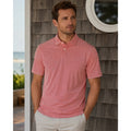 Southern Tide Brrr Meadowbrooke Striped Golf Polo in Poppy Red and White — Size Small