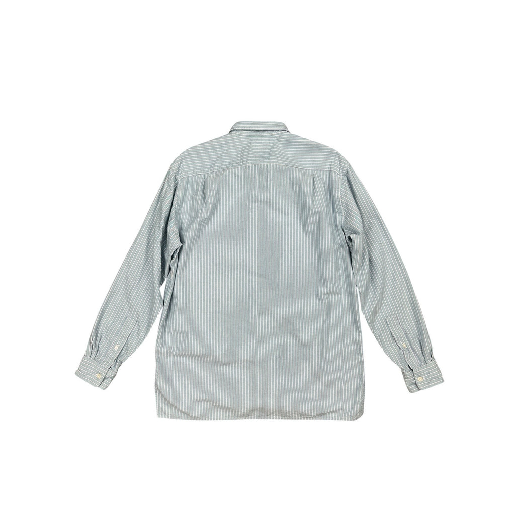 JW Anderson x UNIQLO Striped Oxford Oversized Long Sleeve Shirt in Blue, Green, White — Size XS // Preowned