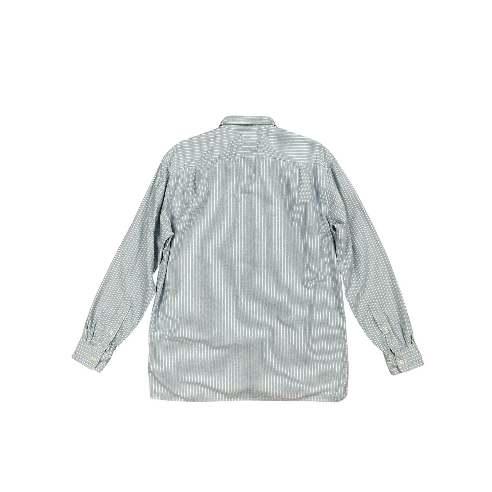JW Anderson x UNIQLO Striped Oxford Oversized Long Sleeve Shirt in Blue, Green, White — Size XS // Preowned