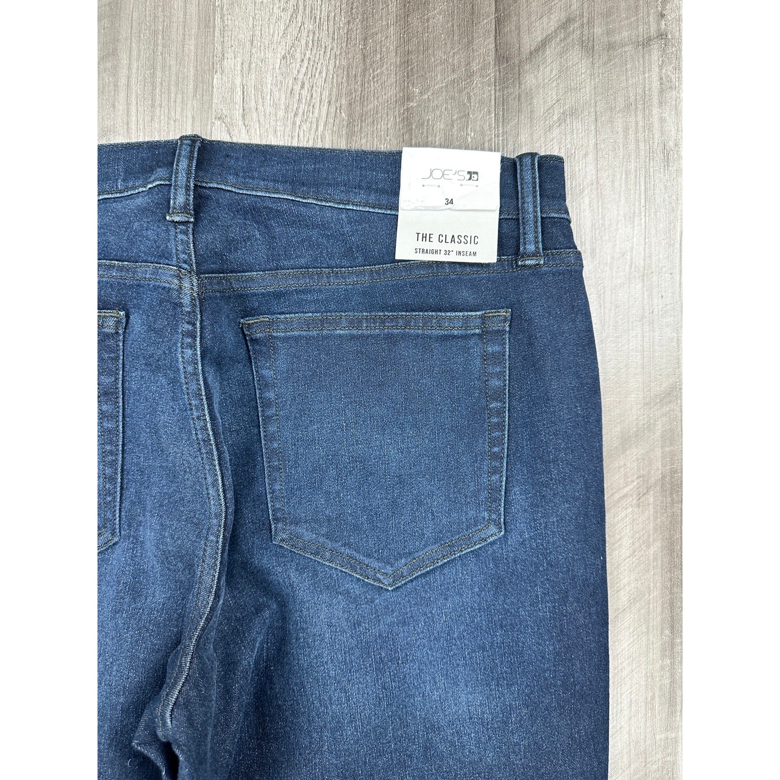 Joe's Jeans The Classic Straight 32" Inseam Milton Jeans in Milton Dark Wash Blue — Size 34