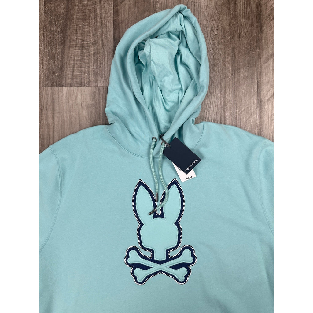 Psycho Bunny Gage Felt Patch Pullover Hoodie — Size 3XL