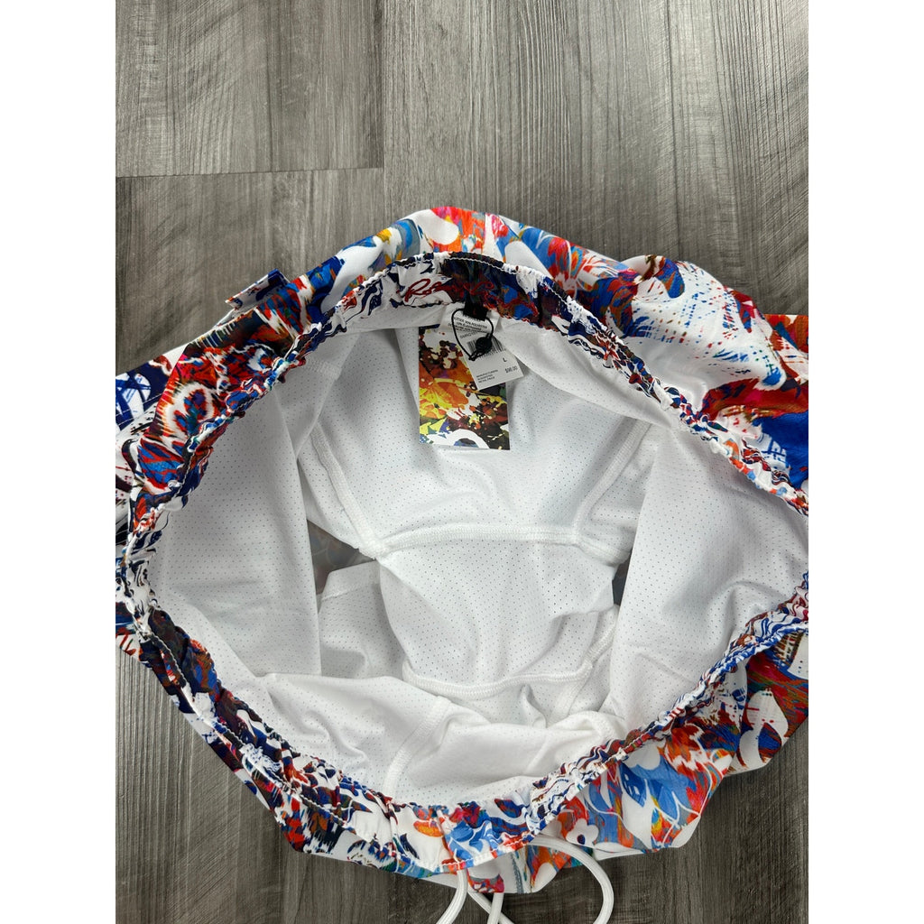 Robert Graham Floral Graffiti Swim Trunks — Size Large