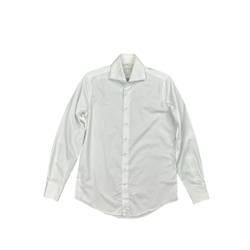Suitsupply Thomas Mason Fabrics Egyptian Cotton Slim Fit Formal Long Sleeve Shirt — Size 37/14.5 (Small) // Preowned