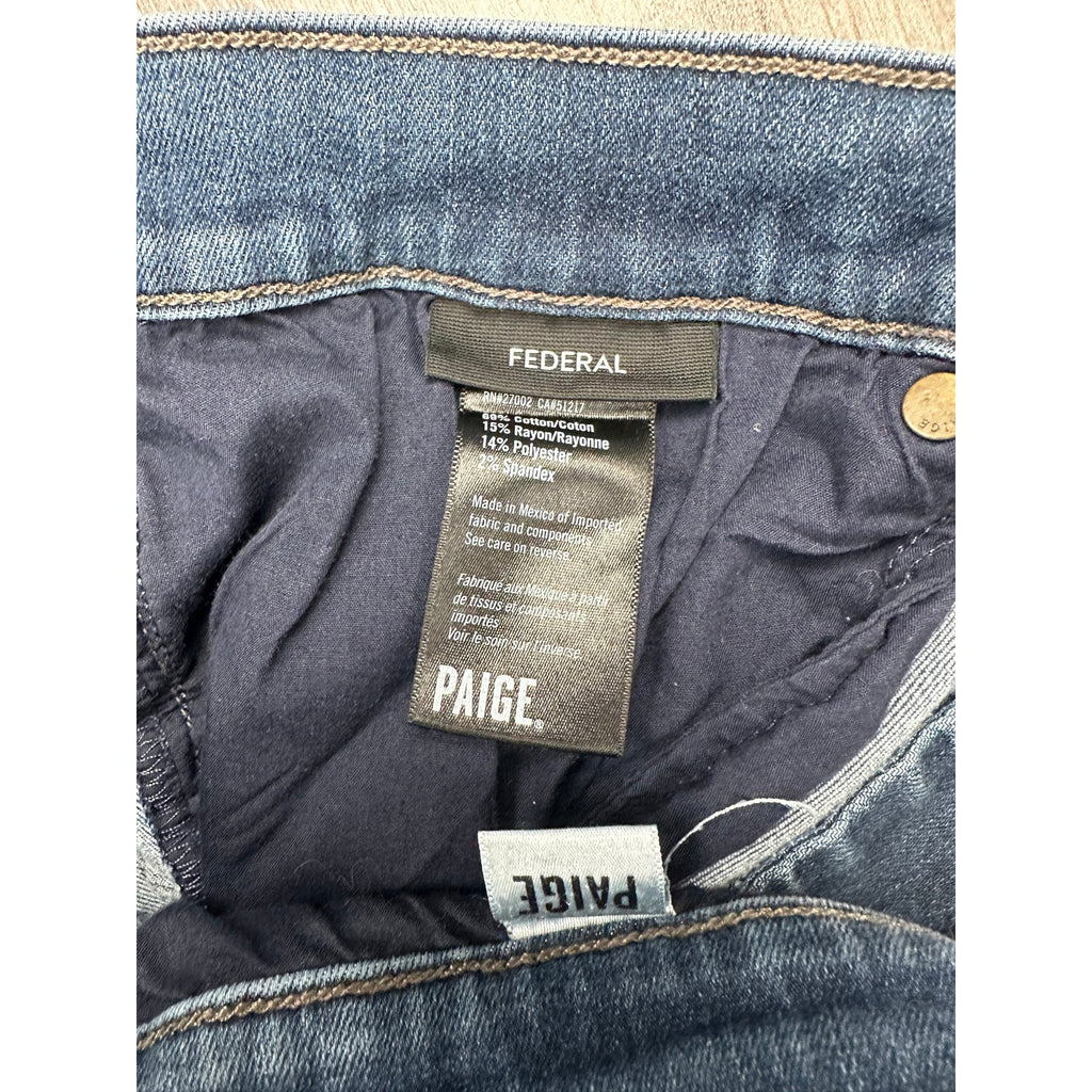 Paige Federal Slim Straight Warwick Jeans — Size 40 // Preowned