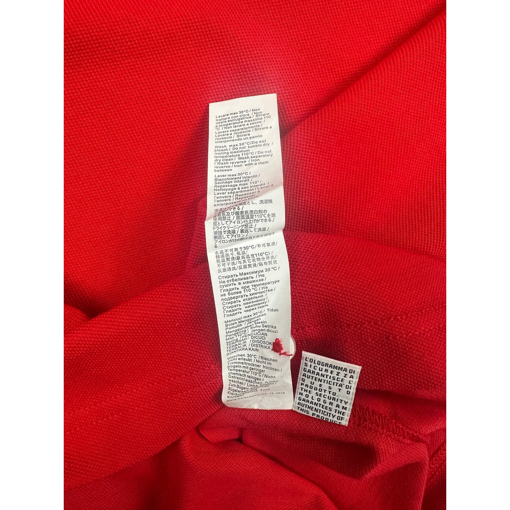 Roberto Cavalli Pique Knit Cotton Polo in Red — Size Large // Preowned