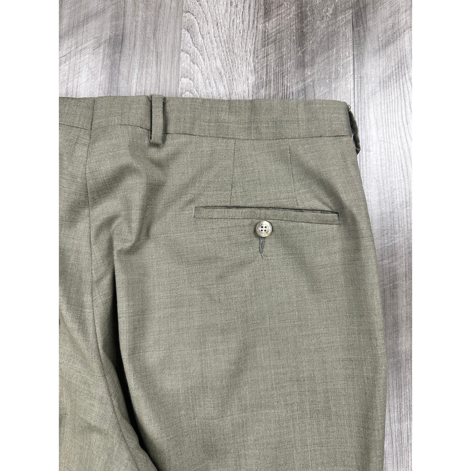 Coppley 1883 Loro Piana Stretch Wool Dress Pants in Dark Tan — Size 36R // Preowned