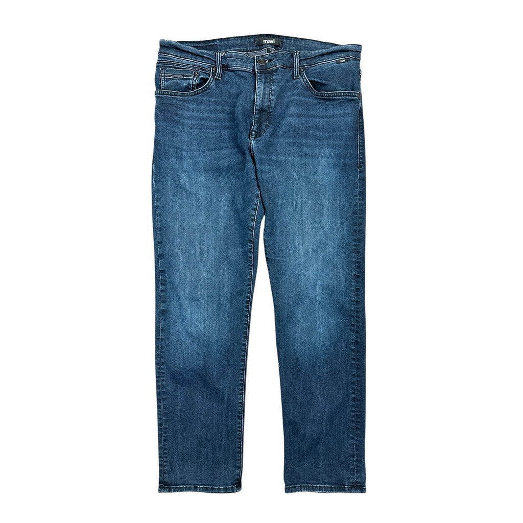 Mavi Zach Straight Leg Jeans in Dark Blue — Size 36x30 // Preowned