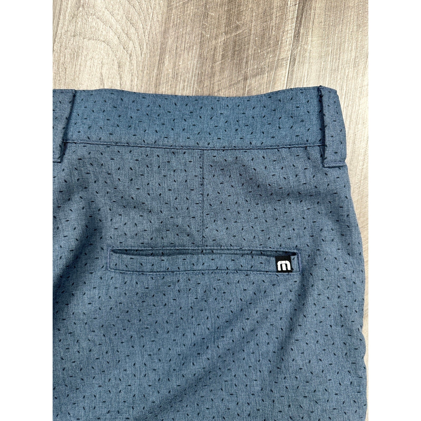 TravisMathew No Map Needed Golf Shorts in Dark Slate Blue, Black — Size 33 // Preowned