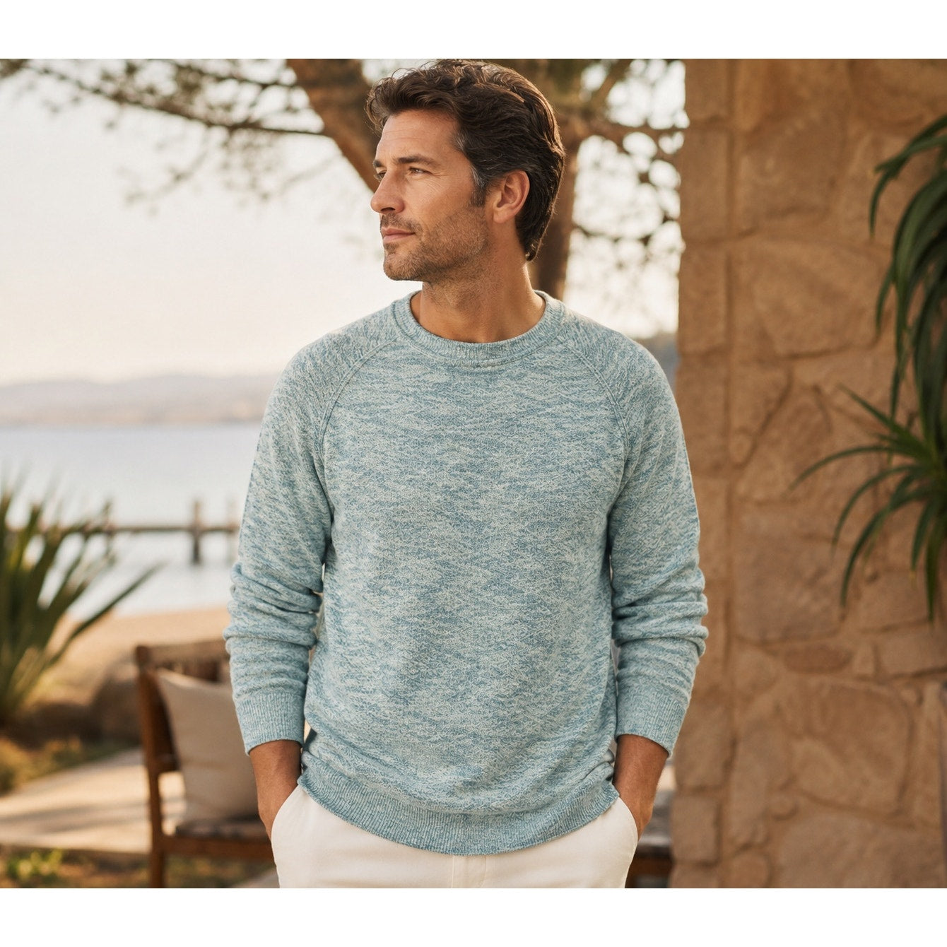 Tommy Bahama Sandscape Crewneck Sweater - Large