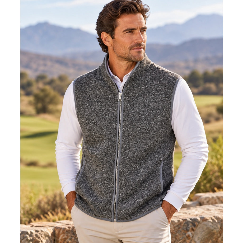 J. Lindeberg Duncan Wool Fleece Vest — Size Medium // Preowned