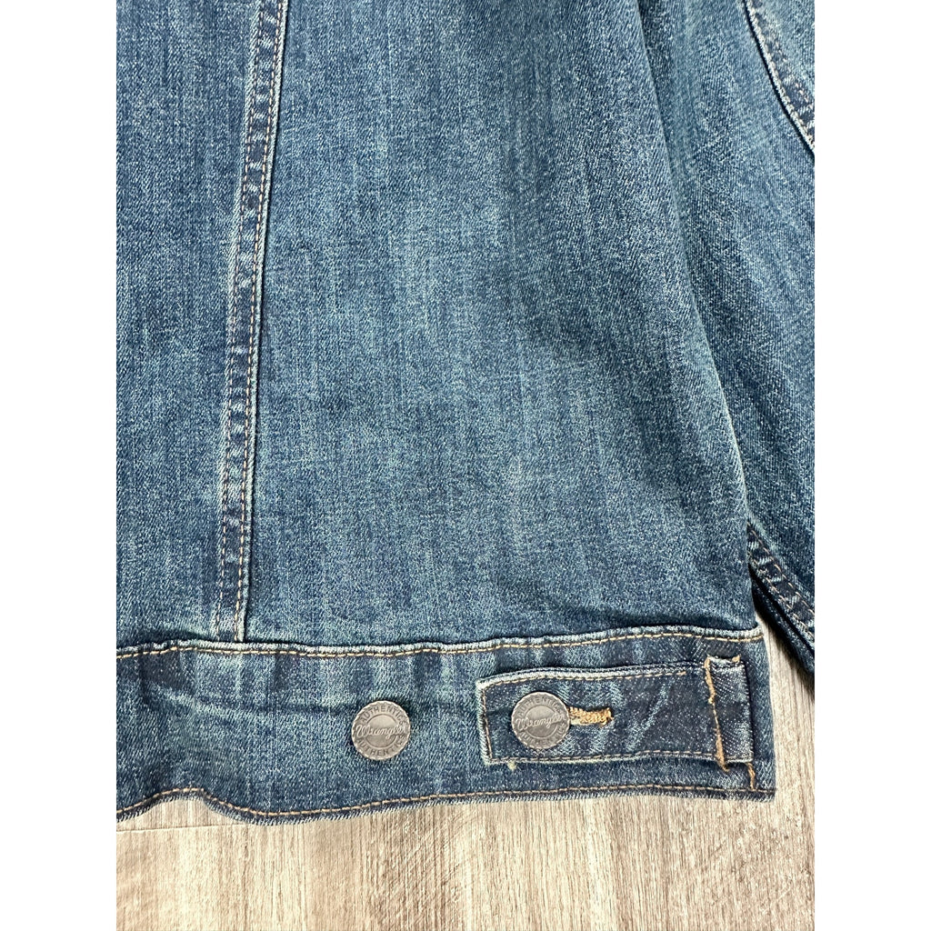 Wrangler Retro TCU Horned Frogs Unlined Stretch Denim Jacket — Size 2XL