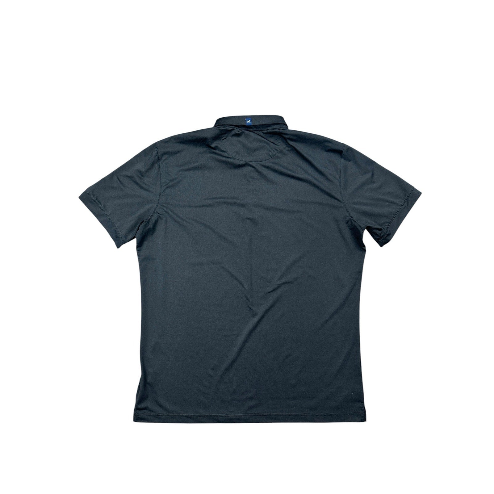 Mizzen+Main Black Solid Versa Trim Short Sleeve Polo in Black — Size Large // Preowned