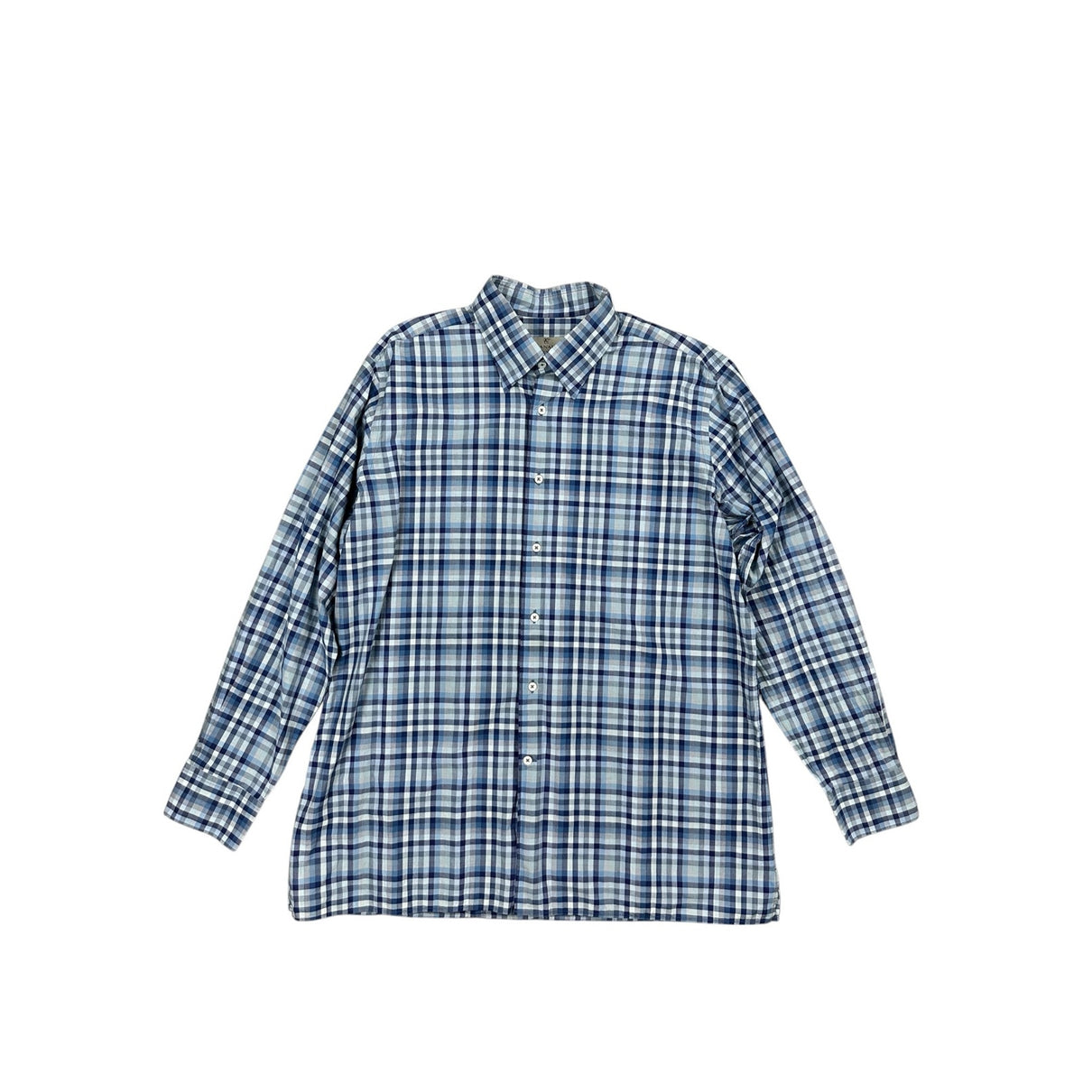 Canali Made in Italy Gingham Checkered Long Sleeve Button Down — Size 2XL // Preowned