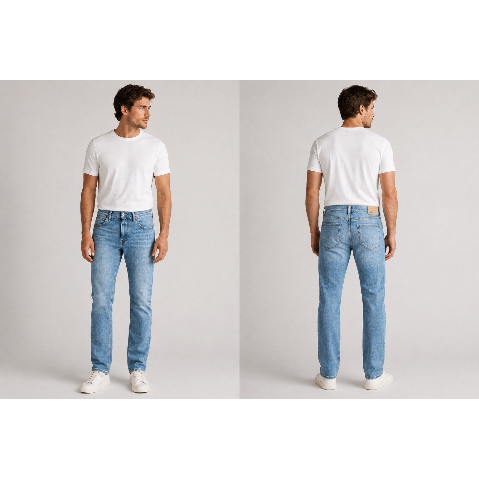 Paige Transcend Vintage Federal Nielson Slim Straight Jean in Nielson Blue — Size 29