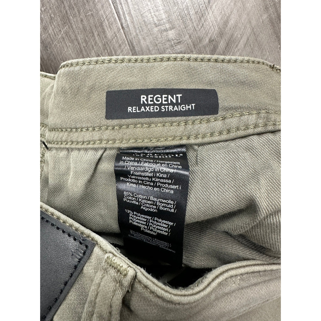 Liverpool Los Angeles Regent Relaxed Straight Stretch Jean in Pewter Green — Size 28x34