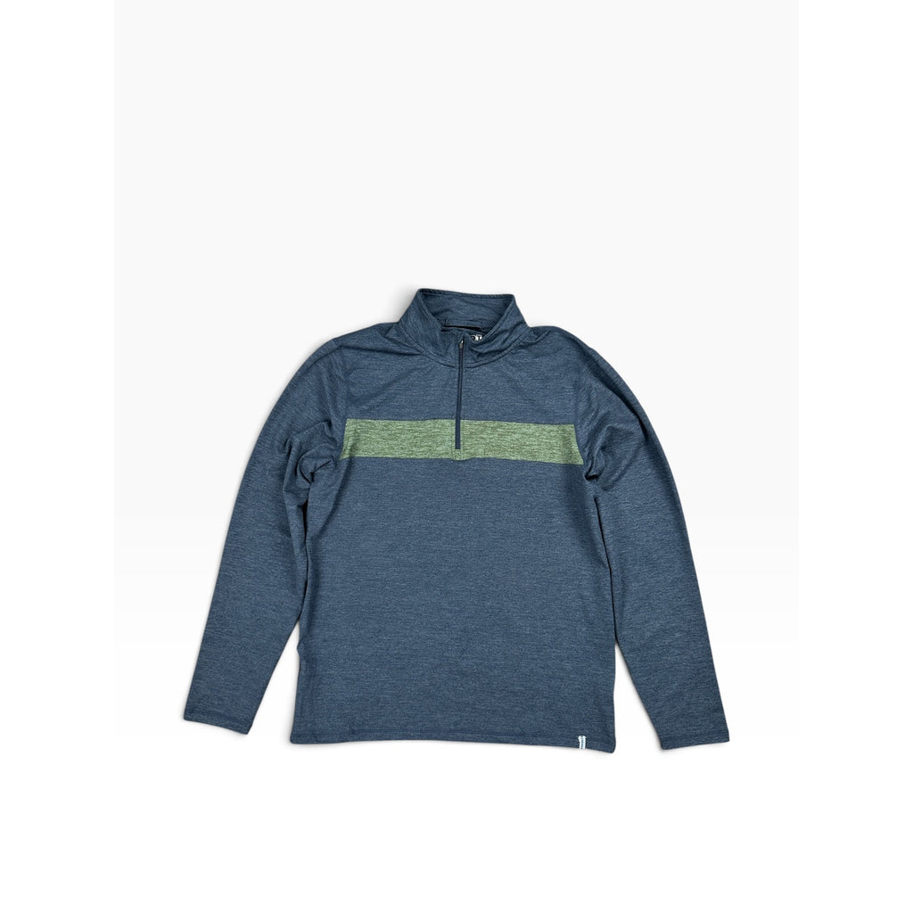 Marine Layer Weekend Sport Performance Pullover in Navy, Green — Size Large // Preowned