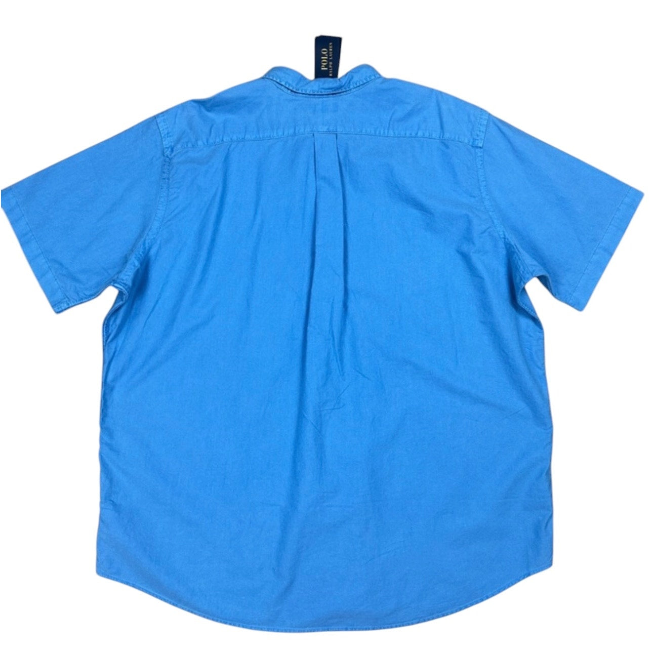 Polo Ralph Lauren Garment Dyed Blue Orbit Oxford Short Sleeve Button Down - 2XB