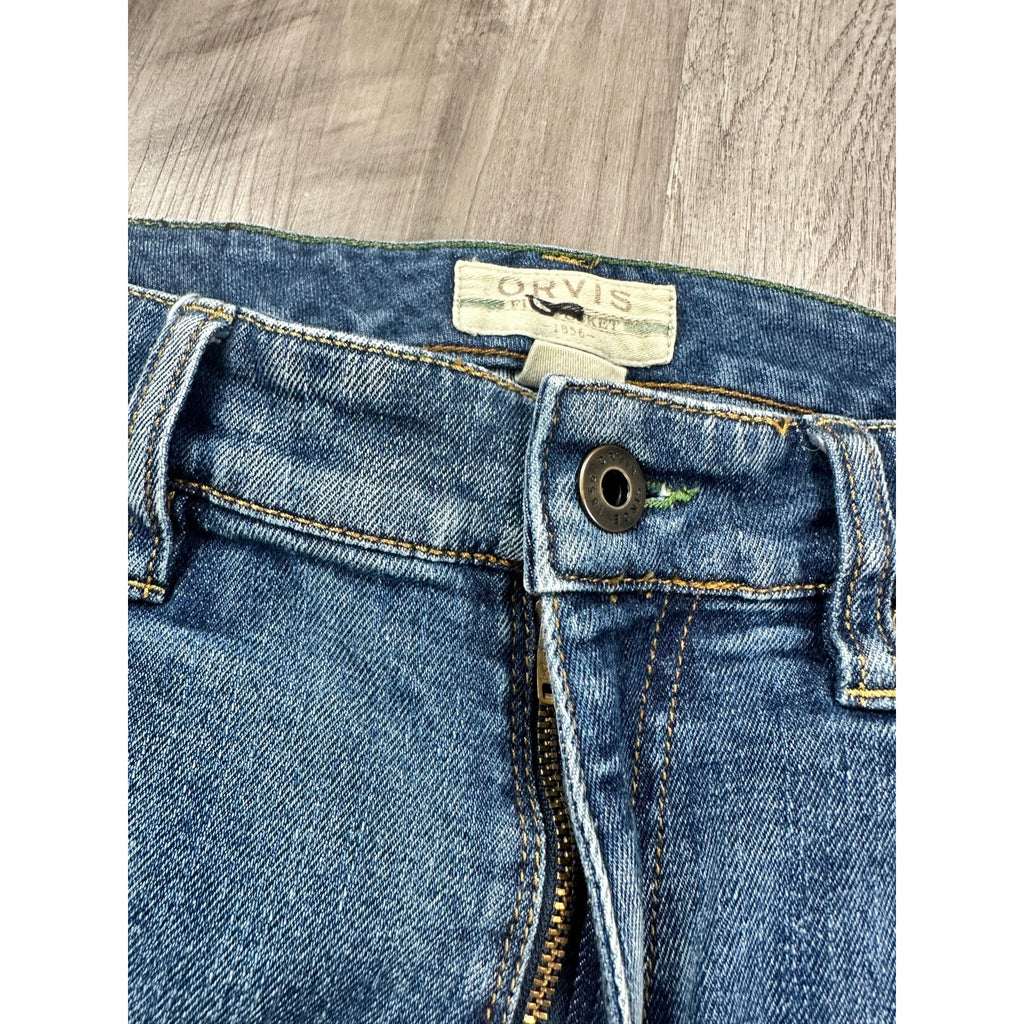 Orvis Five Pocket Straight Leg Stretch Jean in Blue — Size 32x32 // Preowned
