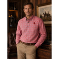 Oklahoma Sooners Cutter & Buck Red Plaid Long Sleeve Button Down - Large