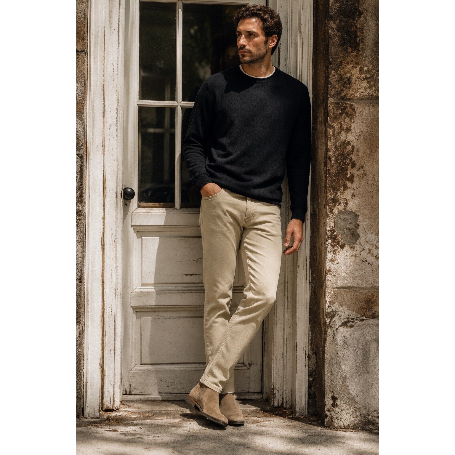Rag & Bone RB 2 Slim Fit Jeans in Beige — Size 32x32