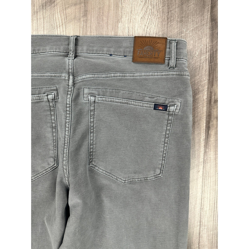 Faherty Stretch Terry Five Pocket Pants in Slate — Size 33 // Preowned