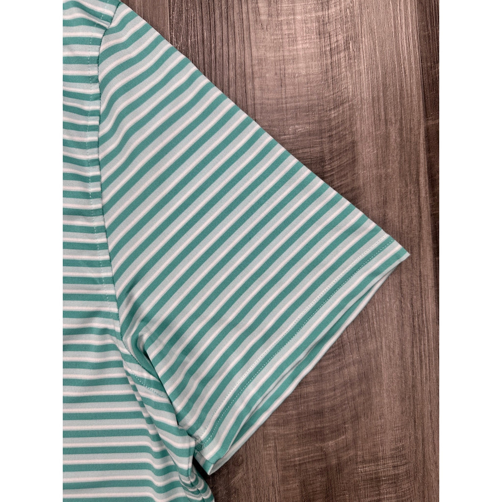 Southern Tide Driver Gulf Stripe Short Sleeve Performance Polo — Size 2XL // Preowned